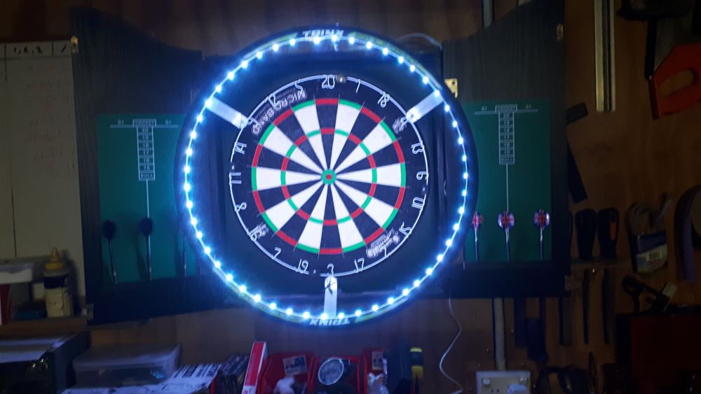 Diy Dartboard ring light. The Bar Fishraider